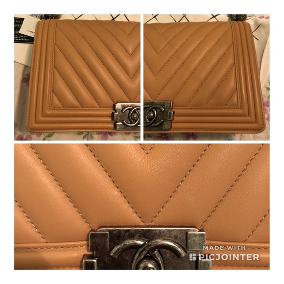 SOLD @PAYPAL AUTH CHANEL NEW MEDIUM BOY CHEVRON - Picture 4 of 8